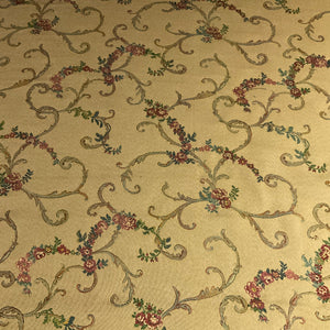 Burch Classic Floral Vine Beige Tapestry Upholstery Fabric
