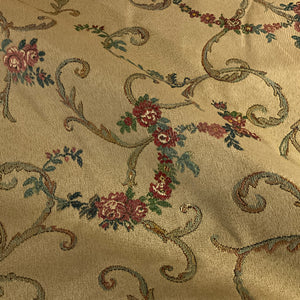 Burch Classic Floral Vine Beige Tapestry Upholstery Fabric