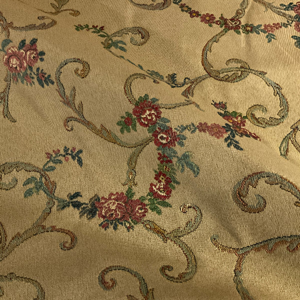 Burch Classic Floral Vine Beige Tapestry Upholstery Fabric