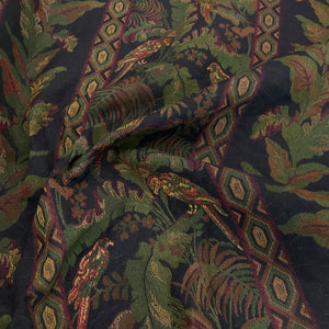Burch Cocorito Blue Floral Panel Stripe Upholstery Fabric