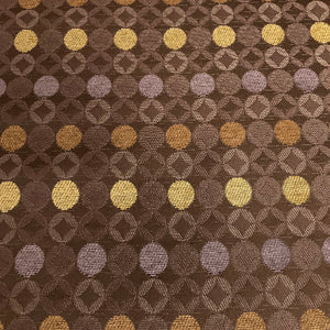 Burch Coin Mocha Brown Geometric Upholstery Fabric