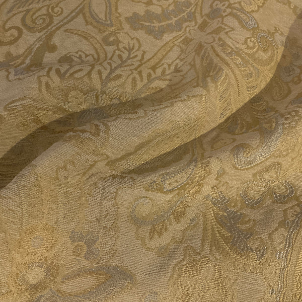 Burch Cozy Natural Beige Paisley Upholstery Fabric