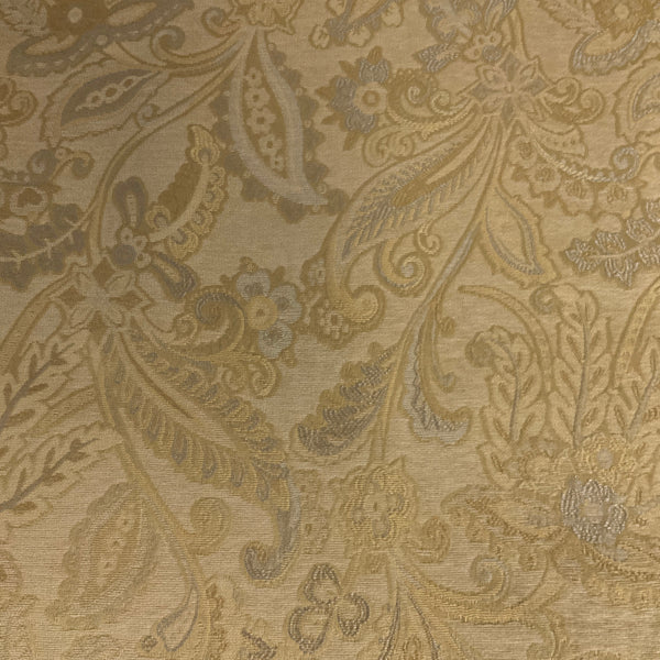 Burch Cozy Natural Beige Paisley Upholstery Fabric