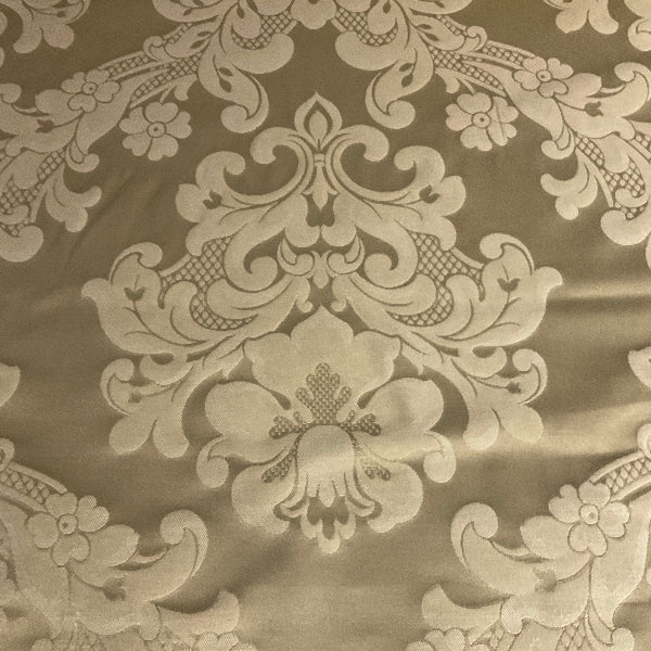 Burch Dawson Beige Damask Upholstery Fabric