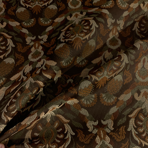Burch Delores Harvest Brown Damask Upholstery Fabric