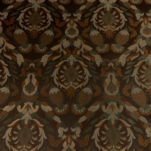 Burch Delores Harvest Brown Damask Upholstery Fabric