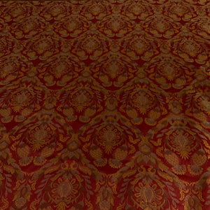 Burch Delores Scarlet Red Damask Upholstery Fabric
