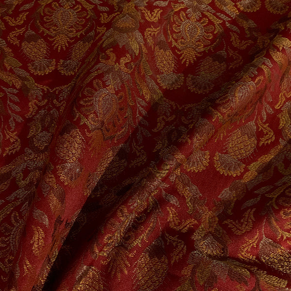 Burch Delores Scarlet Red Damask Upholstery Fabric