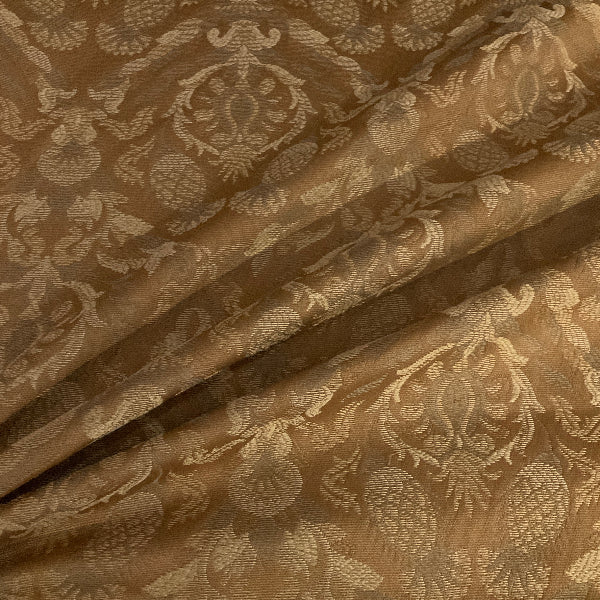 Burch Delores Toast Brown Damask Upholstery Fabric