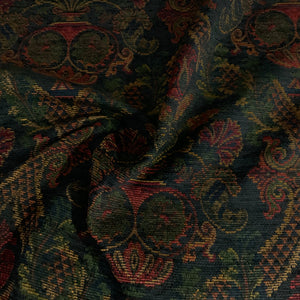 Burch Desmond Navy Blue Designer Tapestry Upholstery Fabric