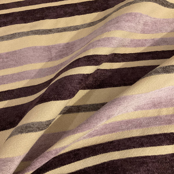 Burch Doris Amethyst Purple Chenille Stripe Upholstery Fabric