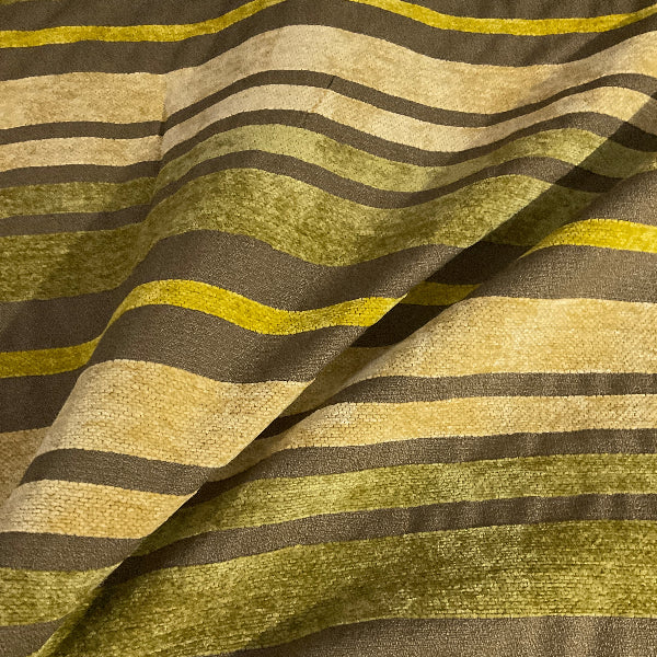 Burch Doris Moss Green Chenille Stripe Upholstery Fabric