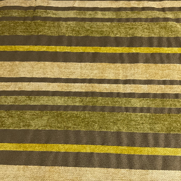 Burch Doris Moss Green Chenille Stripe Upholstery Fabric