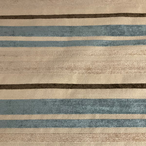 Burch Doris Spa Blue Chenille Stripe Upholstery Fabric