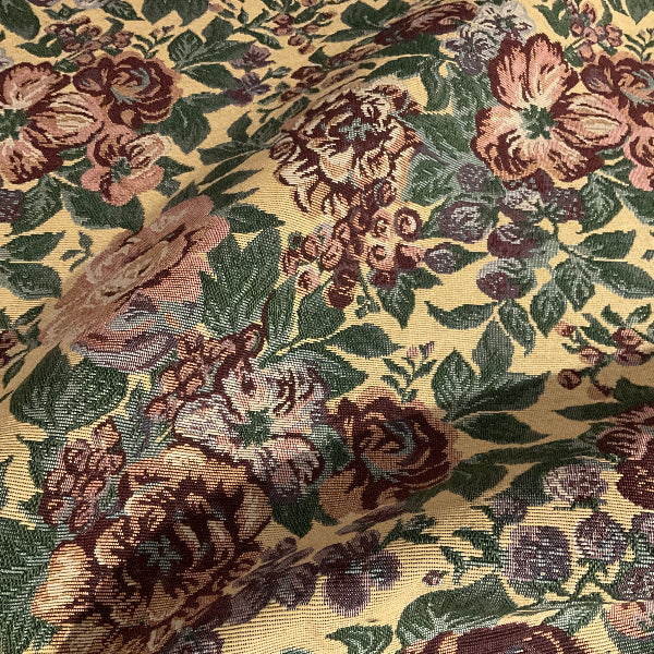 Burch Eden Gold Green Floral Upholstery Fabric