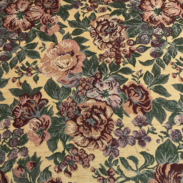 Burch Eden Gold Green Floral Upholstery Fabric