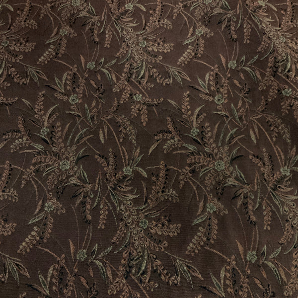 Burch Fieldcrest Brown Floral Upholstery Fabric