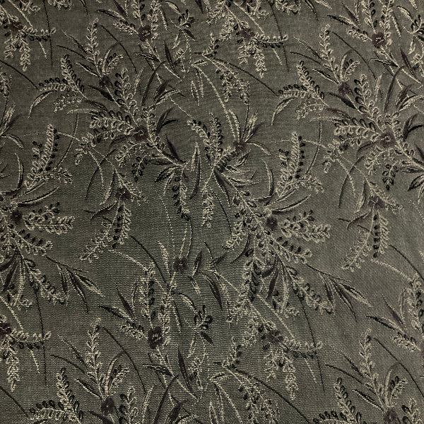 Burch Fieldcrest Gray Floral Upholstery Fabric