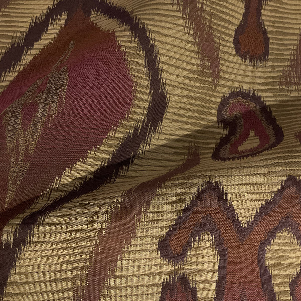 Burch Flagstaff Amethyst Burgundy Ikat Upholstery Fabric