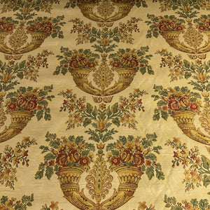 Burch Floral Cornucopias Gold Tapestry Upholstery Fabric