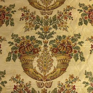 Burch Floral Cornucopias Gold Tapestry Upholstery Fabric