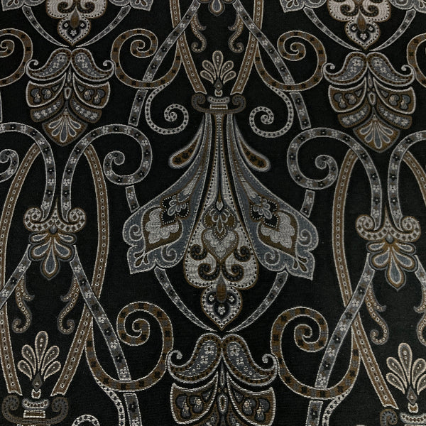 Burch Georgia Noir Black Tapestry Upholstery Fabric