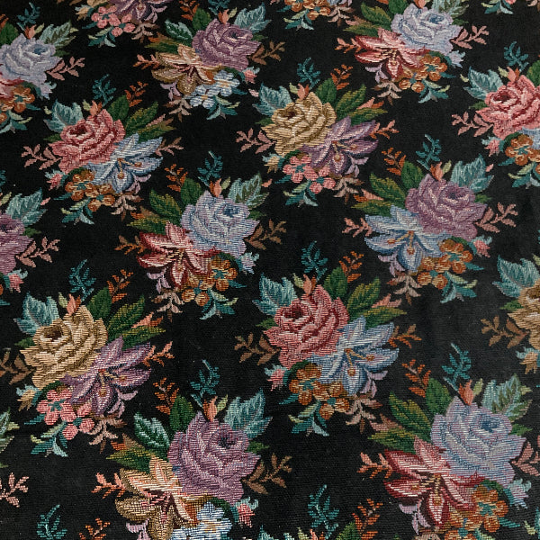 Burch Gibson Black Floral Upholstery Fabric