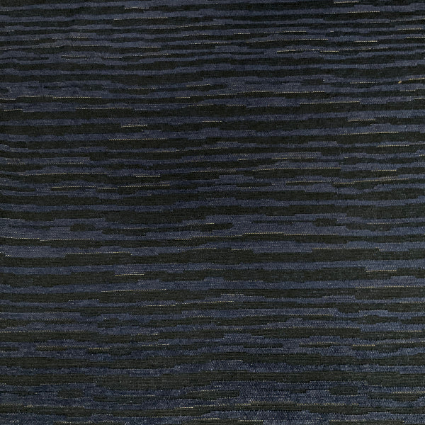 Burch Gorman Navy Blue Chenille Stripe Upholstery Fabric