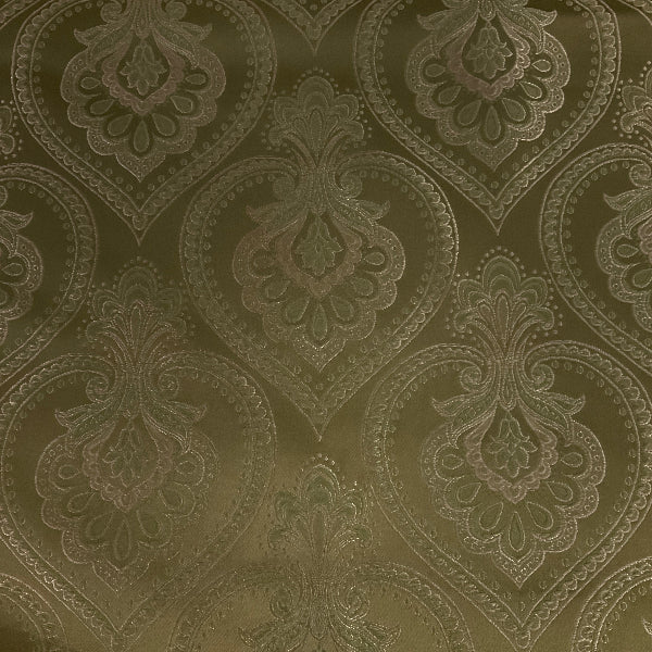 Burch Heirloom Celery Green Damask Upholstery Fabric