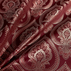 Burch Heirloom Crimson Red Damask Upholstery Fabric