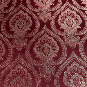Burch Heirloom Crimson Red Damask Upholstery Fabric