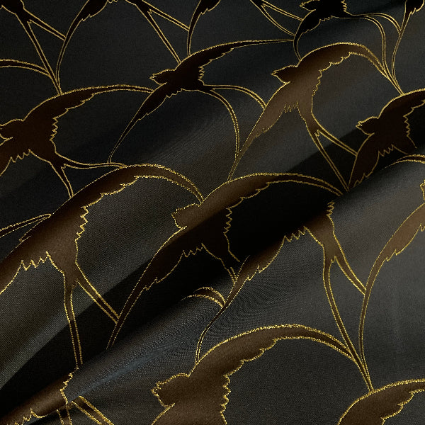 Burch Hope Midnight Blue Bird Silhouette Upholstery Fabric