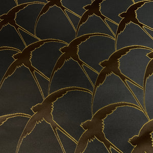Burch Hope Midnight Blue Bird Silhouette Upholstery Fabric