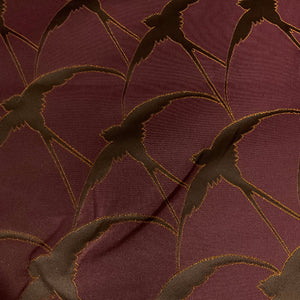 Burch Hope Raspberry Red Bird Silhouette Upholstery Fabric
