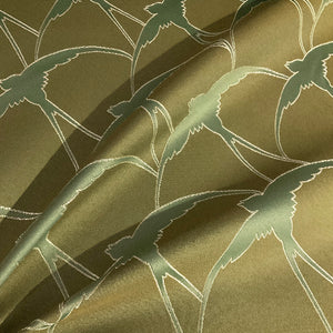 Burch Hope Spearmint Green Bird Silhouette Upholstery Fabric