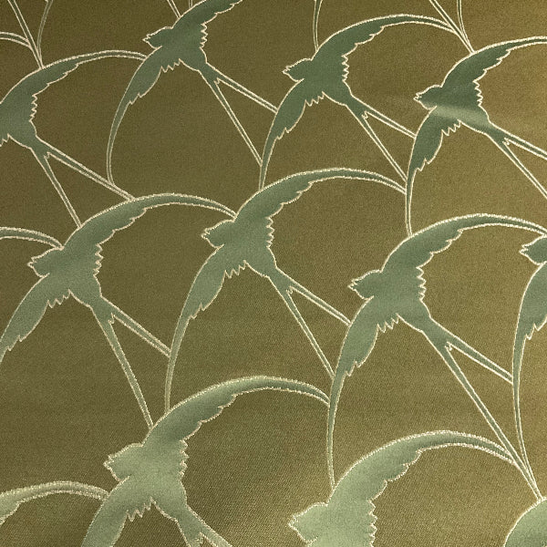 Burch Hope Spearmint Green Bird Silhouette Upholstery Fabric