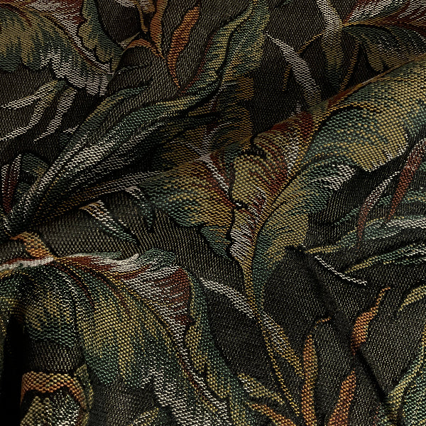 Burch Island Palms Gray Tapestry Upholstery Fabric