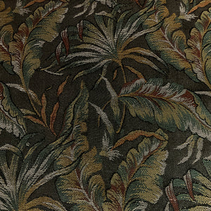 Burch Island Palms Gray Tapestry Upholstery Fabric