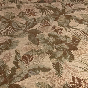 Burch Jenna Ivory Beige Floral Chenille Upholstery Fabric
