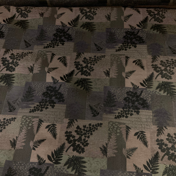Burch Jungle Shadow Gray Geometric Upholstery Fabric