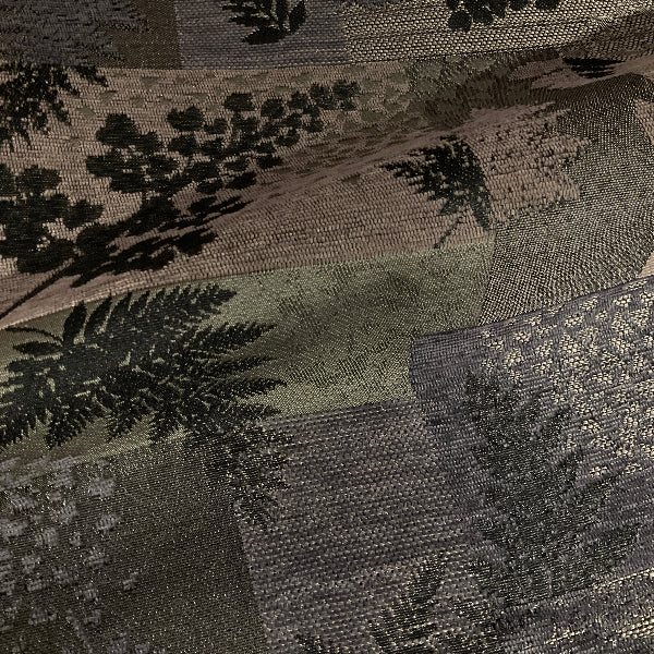 Burch Jungle Shadow Gray Geometric Upholstery Fabric