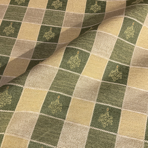 Burch Karen Sage Green Check Upholstery Fabric