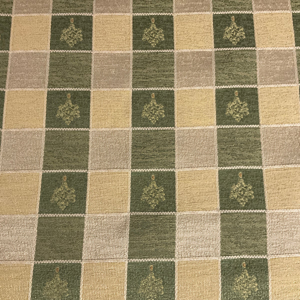 Burch Karen Sage Green Check Upholstery Fabric