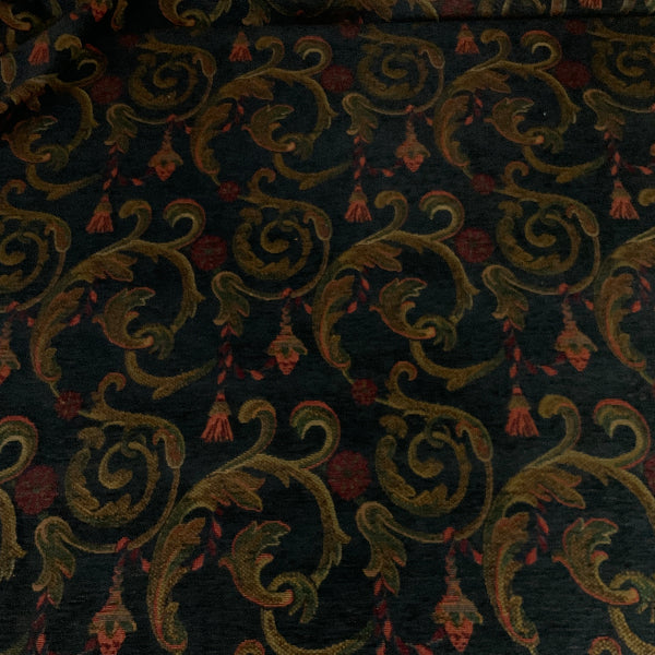 Burch Limo Blue Jacquard Tapestry Upholstery Fabric