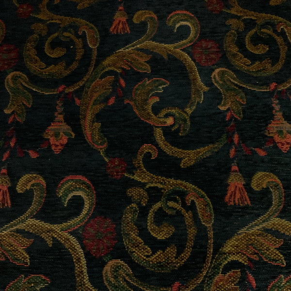 Burch Limo Blue Jacquard Tapestry Upholstery Fabric