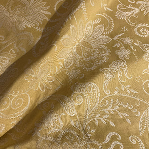 Burch Liona Yellow Floral Damask Upholstery Fabric