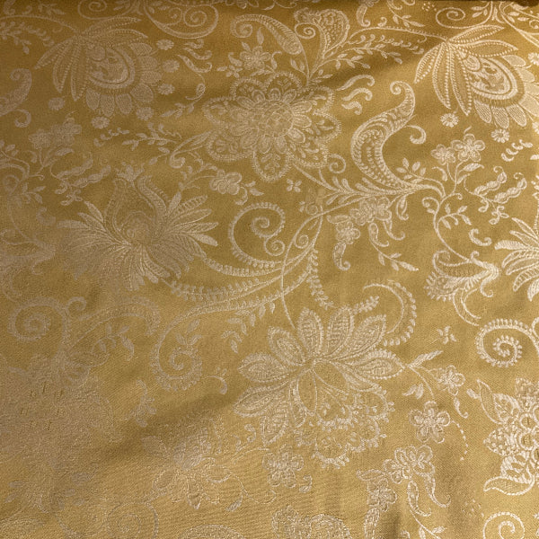 Burch Liona Yellow Floral Damask Upholstery Fabric