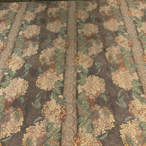 Burch Margie Brown Floral Panel Stripe Upholstery Fabric