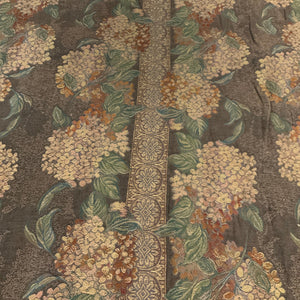 Burch Margie Brown Floral Panel Stripe Upholstery Fabric