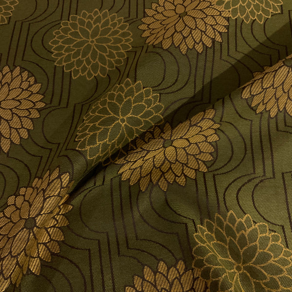 Burch Mayan Forest Green Damask Upholstery Fabric